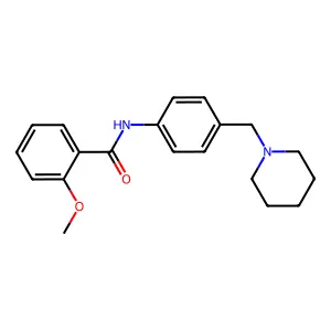 2-methoxy-N-[4-(piperidin-1-ylmethyl)phenyl]benzamide structure