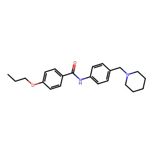N-[4-(piperidin-1-ylmethyl)phenyl]-4-propoxybenzamide structure