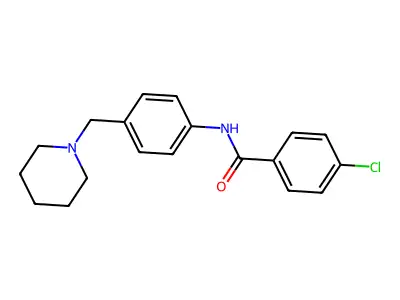 4-chloro-N-[4-(piperidin-1-ylmethyl)phenyl]benzamide structure
