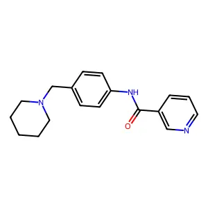 N-[4-(piperidin-1-ylmethyl)phenyl]pyridine-3-carboxamide structure