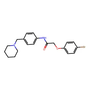 2-(4-bromophenoxy)-N-[4-(piperidin-1-ylmethyl)phenyl]acetamide structure