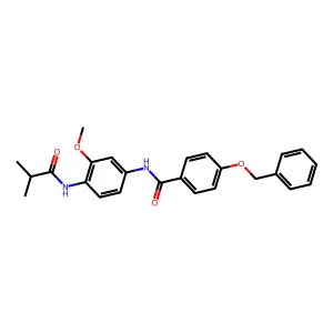4-(benzyloxy)-N-[4-(isobutyrylamino)-3-methoxyphenyl]benzamide structure