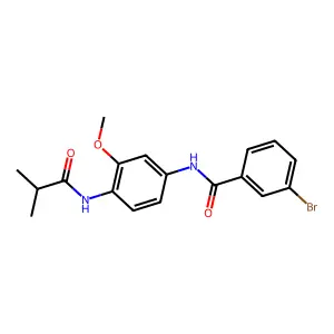 3-bromo-N-[3-methoxy-4-(2-methylpropanoylamino)phenyl]benzamide structure