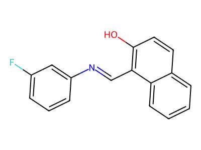 2-Naphthalenol, 1-[[(3-fluorophenyl)imino]methyl]- structure