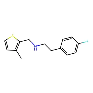 N-[2-(4-fluorophenyl)ethyl]-N-[(3-methyl-2-thienyl)methyl]amine structure