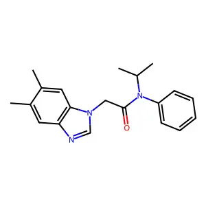 2-(5,6-dimethyl-1H-1,3-benzodiazol-1-yl)-N-phenyl-N-(propan-2-yl)acetamide structure