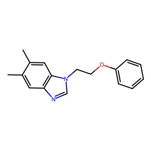 5,6-dimethyl-1-(2-phenoxyethyl)-1H-1,3-benzodiazole structure