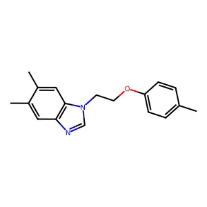 5,6-Dimethyl-1-[2-(4-methylphenoxy)ethyl]benzimidazole structure
