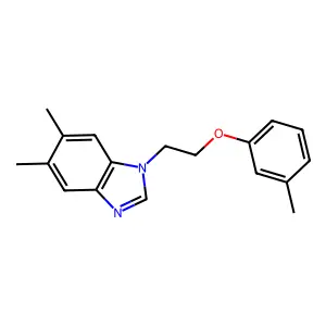 5,6-Dimethyl-1-[2-(3-methylphenoxy)ethyl]benzimidazole structure