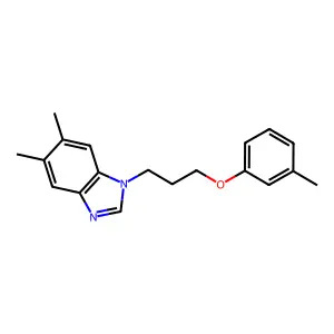 5,6-dimethyl-1-(3-(m-tolyloxy)propyl)-1H-benzo[d]imidazole structure