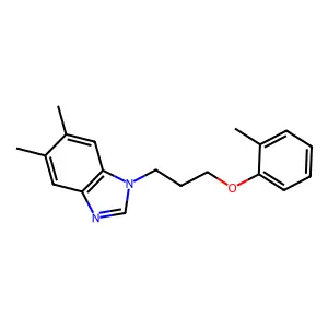 5,6-Dimethyl-1-[3-(2-methylphenoxy)propyl]benzimidazole structure