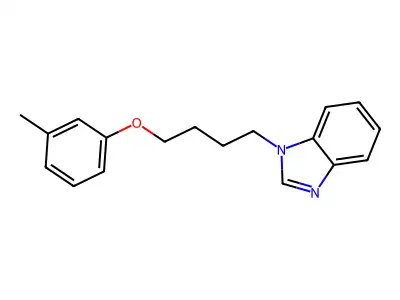 1-(4-(m-tolyloxy)butyl)-1H-benzo[d]imidazole structure