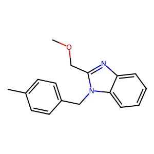 2-(methoxymethyl)-1-[(4-methylphenyl)methyl]-1H-1,3-benzodiazole structure
