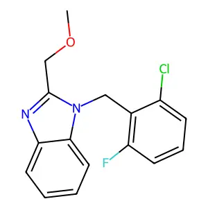 1-(2-chloro-6-fluorobenzyl)-2-(methoxymethyl)-1H-benzimidazole structure