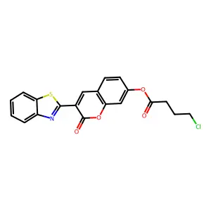 3-(1,3-benzothiazol-2-yl)-2-oxo-2H-chromen-7-yl 4-chlorobutanoate structure