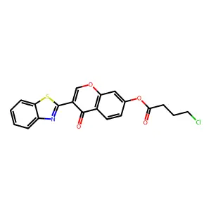 3-(1,3-benzothiazol-2-yl)-4-oxo-4H-chromen-7-yl 4-chlorobutanoate structure