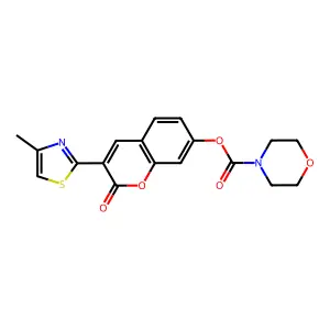 3-(4-methylthiazol-2-yl)-2-oxo-2H-chromen-7-yl morpholine-4-carboxylate structure