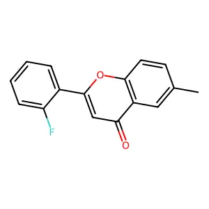 2-(2-fluorophenyl)-6-methyl-4H-chromen-4-one structure