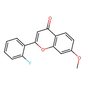 2-(2-fluorophenyl)-7-methoxy-4H-chromen-4-one structure