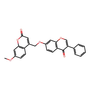 7-methoxy-4-(((4-oxo-3-phenyl-4H-chromen-7-yl)oxy)methyl)-2H-chromen-2-one structure