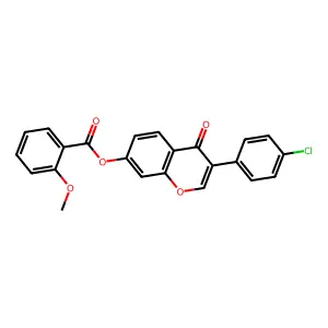 3-(4-chlorophenyl)-4-oxo-4H-chromen-7-yl 2-methoxybenzoate structure