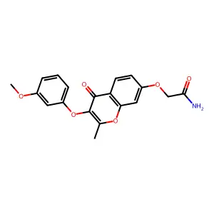 2-((3-(3-methoxyphenoxy)-2-methyl-4-oxo-4H-chromen-7-yl)oxy)acetamide structure