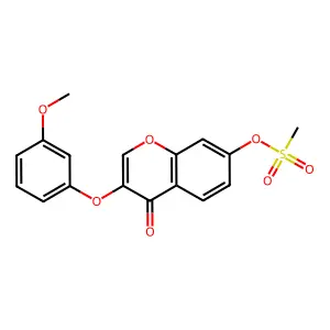 3-(3-methoxyphenoxy)-4-oxo-4H-chromen-7-yl methanesulfonate structure