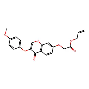 allyl 2-((3-(4-methoxyphenoxy)-4-oxo-4H-chromen-7-yl)oxy)acetate structure