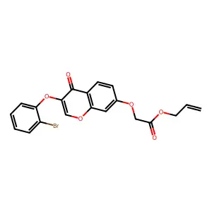 allyl 2-((3-(2-bromophenoxy)-4-oxo-4H-chromen-7-yl)oxy)acetate structure