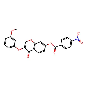 3-(3-methoxyphenoxy)-4-oxo-4H-chromen-7-yl 4-nitrobenzoate structure