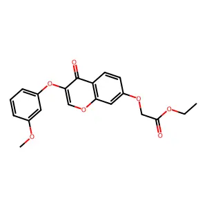 Ethyl 2-[3-(3-methoxyphenoxy)-4-oxochromen-7-yl]oxyacetate structure