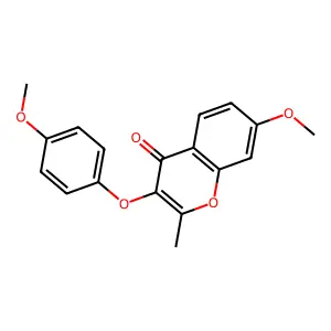 7-methoxy-3-(4-methoxyphenoxy)-2-methyl-4H-chromen-4-one structure