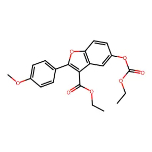 Ethyl 5-[(ethoxycarbonyl)oxy]-2-(4-methoxyphenyl)-1-benzofuran-3-carboxylate structure