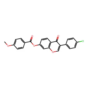 3-(4-chlorophenyl)-4-oxo-4H-chromen-7-yl 4-methoxybenzoate structure
