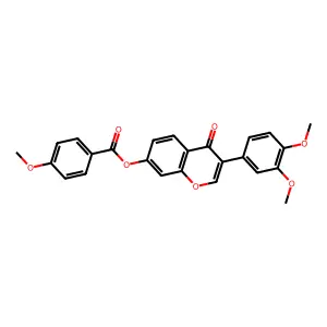 3-(3,4-dimethoxyphenyl)-4-oxo-4H-chromen-7-yl 4-methoxybenzoate structure