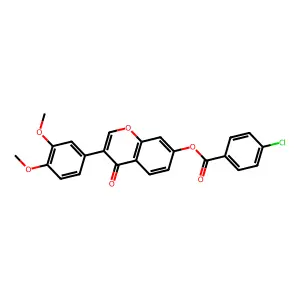 3-(3,4-dimethoxyphenyl)-4-oxo-4H-chromen-7-yl 4-chlorobenzoate structure