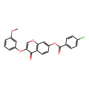 3-(3-methoxyphenoxy)-4-oxo-4H-chromen-7-yl 4-chlorobenzoate structure