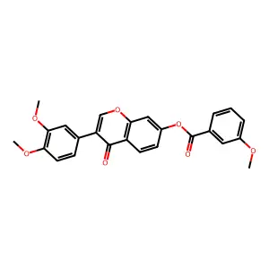 3-(3,4-dimethoxyphenyl)-4-oxo-4H-chromen-7-yl 3-methoxybenzoate structure