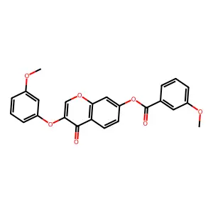 3-(3-methoxyphenoxy)-4-oxo-4H-chromen-7-yl 3-methoxybenzoate structure