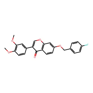 3-(3,4-Dimethoxyphenyl)-7-[(4-fluorophenyl)methoxy]chromen-4-one structure