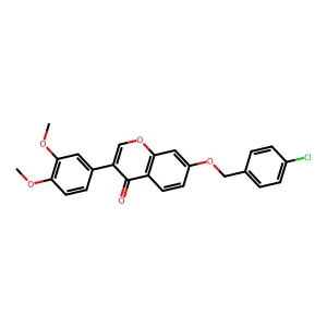 7-[(4-Chlorophenyl)methoxy]-3-(3,4-dimethoxyphenyl)chromen-4-one structure
