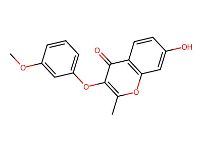 7-hydroxy-3-(3-methoxyphenoxy)-2-methyl-4H-chromen-4-one structure