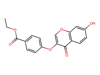 ethyl 4-[(7-hydroxy-4-oxo-4H-chromen-3-yl)oxy]benzoate structure