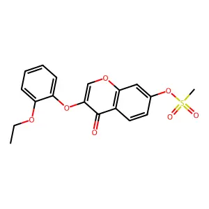 3-(2-ethoxyphenoxy)-4-oxo-4H-chromen-7-yl methanesulfonate structure