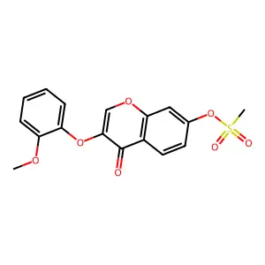 3-(2-methoxyphenoxy)-4-oxo-4H-chromen-7-yl methanesulfonate structure