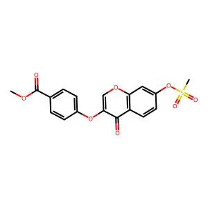 Methyl 4-(7-methylsulfonyloxy-4-oxochromen-3-yl)oxybenzoate structure