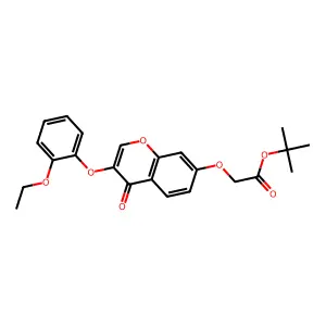 tert-butyl {[3-(2-ethoxyphenoxy)-4-oxo-4H-chromen-7-yl]oxy}acetate structure