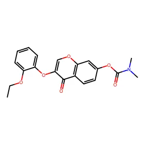 3-(2-ethoxyphenoxy)-4-oxo-4H-chromen-7-yl dimethylcarbamate structure
