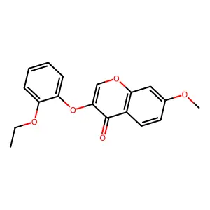 3-(2-ethoxyphenoxy)-7-methoxy-4H-chromen-4-one structure