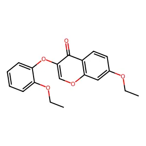 7-ethoxy-3-(2-ethoxyphenoxy)-4H-chromen-4-one structure